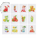 Refreshing Summer Juice 12Pcs - Mini Diamond Painting Kit