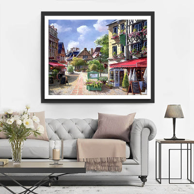 Restaurant on the Street Diamond Painting