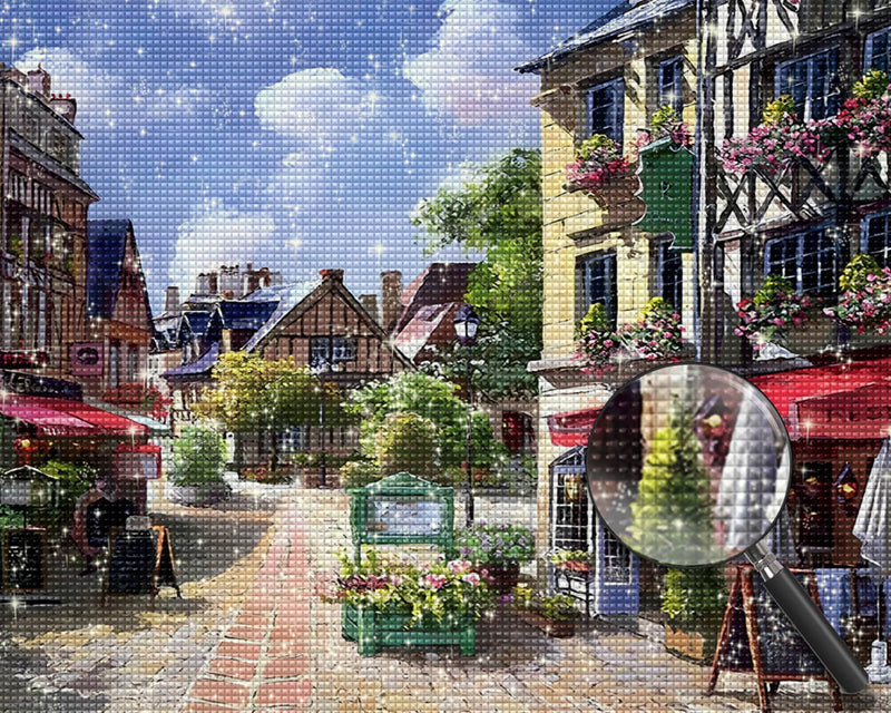 Restaurant on the Street Diamond Painting