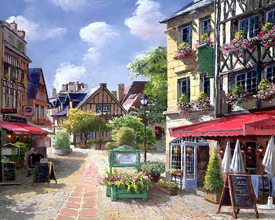 Restaurant on the Street Diamond Painting