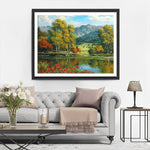 River, Forest and Mountains Diamond Painting