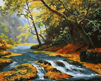 River in the Forest Diamond Painting