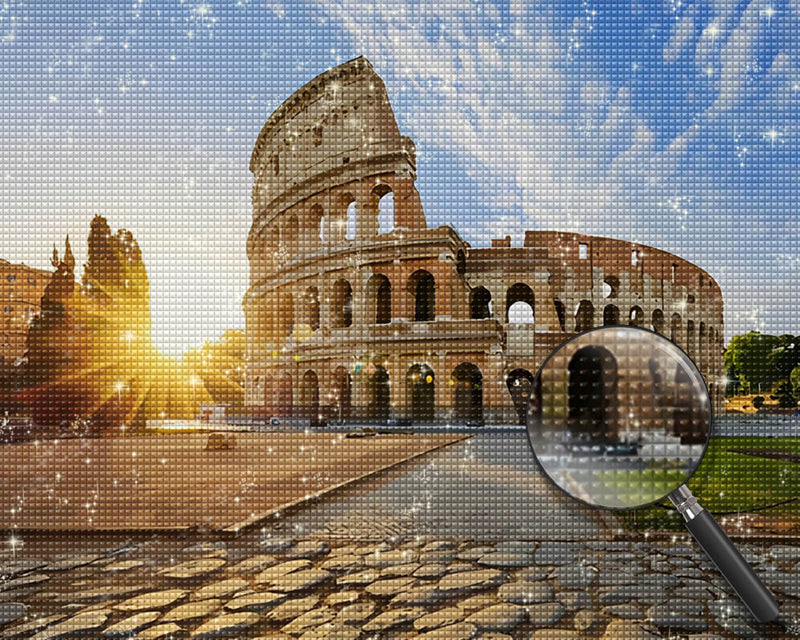 Roman Colosseum at Sunset Diamond Painting
