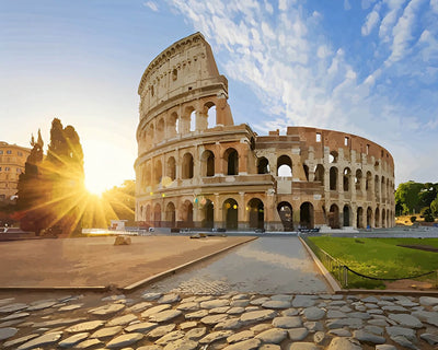Roman Colosseum at Sunset Diamond Painting