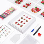 Romantic Red Valentine's Day 12Pcs - Mini Diamond Painting Kit