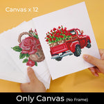 Romantic Red Valentine's Day 12Pcs - Mini Diamond Painting Kit