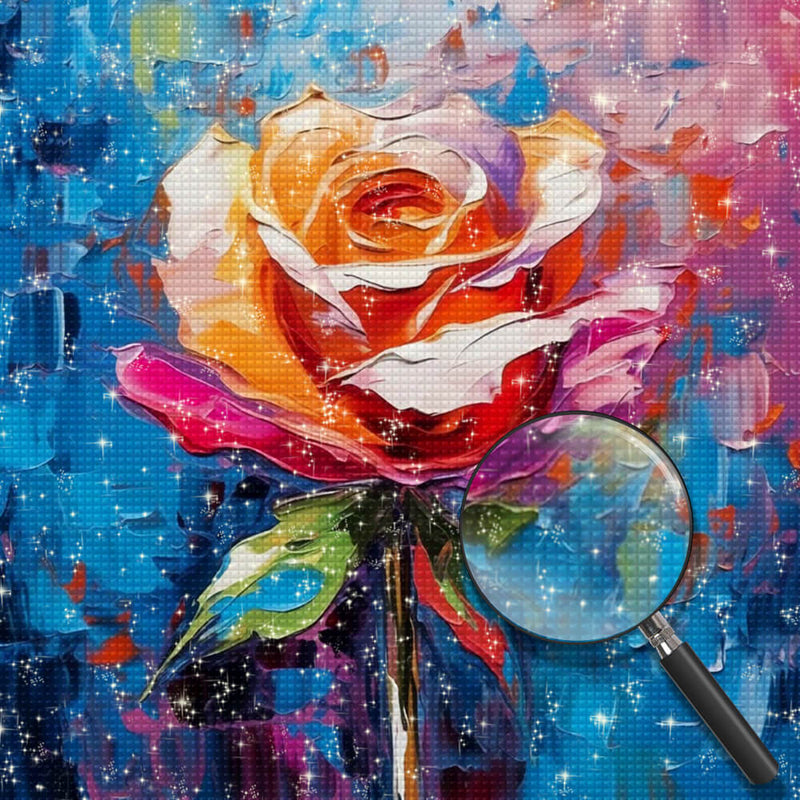 Rose in Oil Painting Style Diamond Painting
