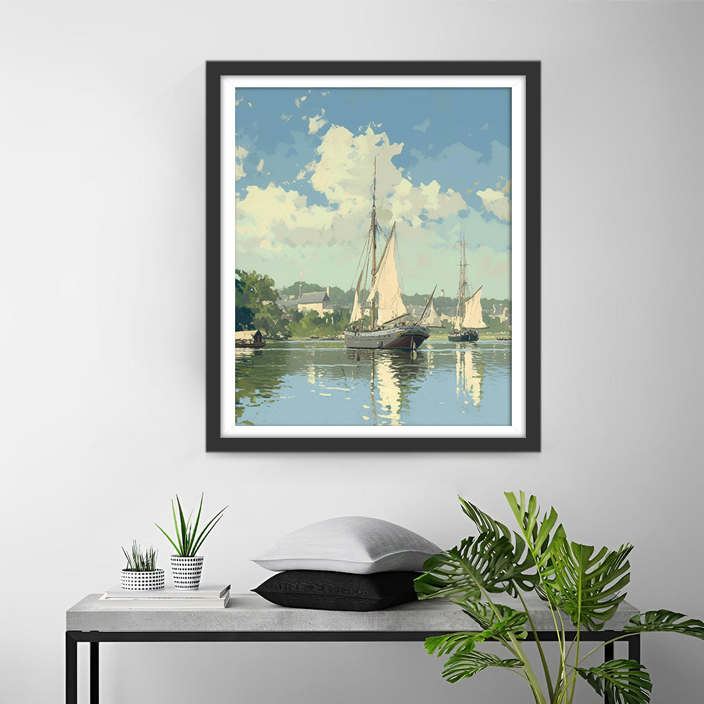 Sailboats at Sea Diamond Painting