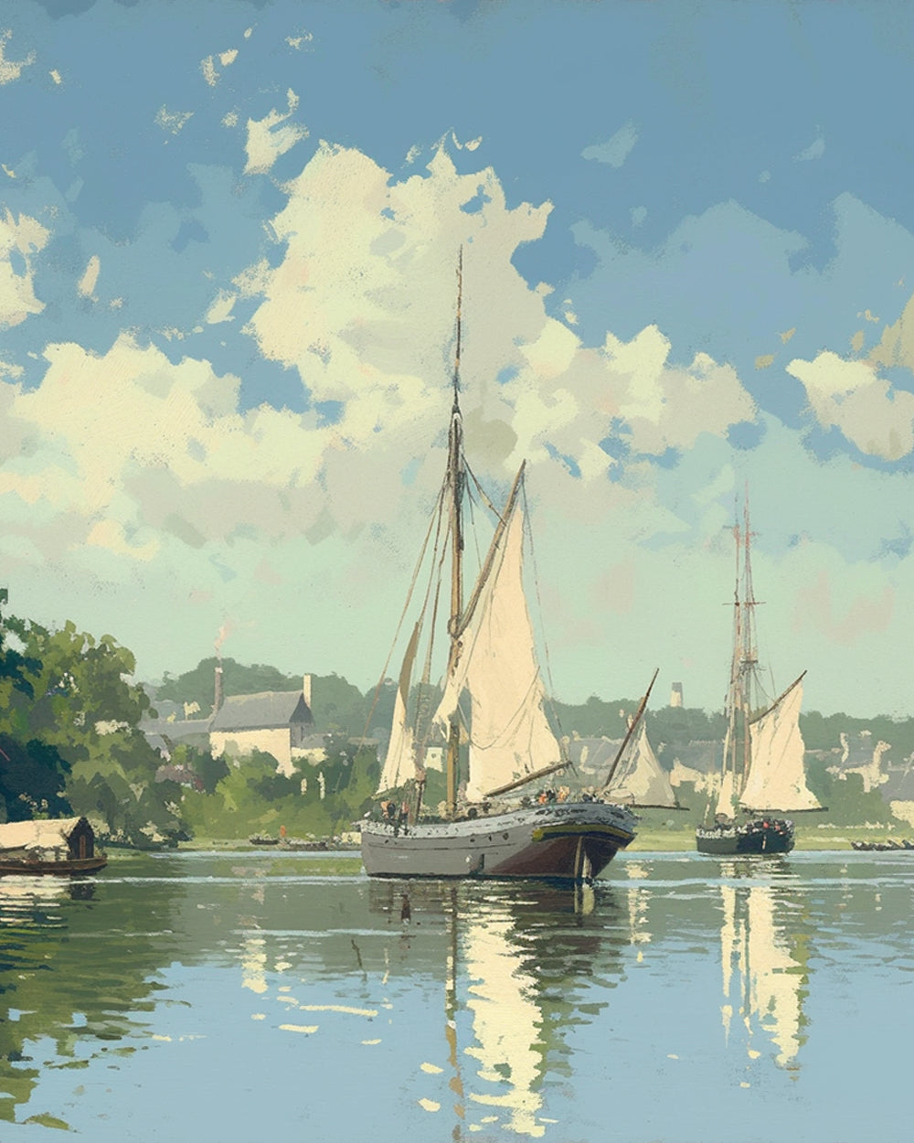 Sailboats at Sea Diamond Painting