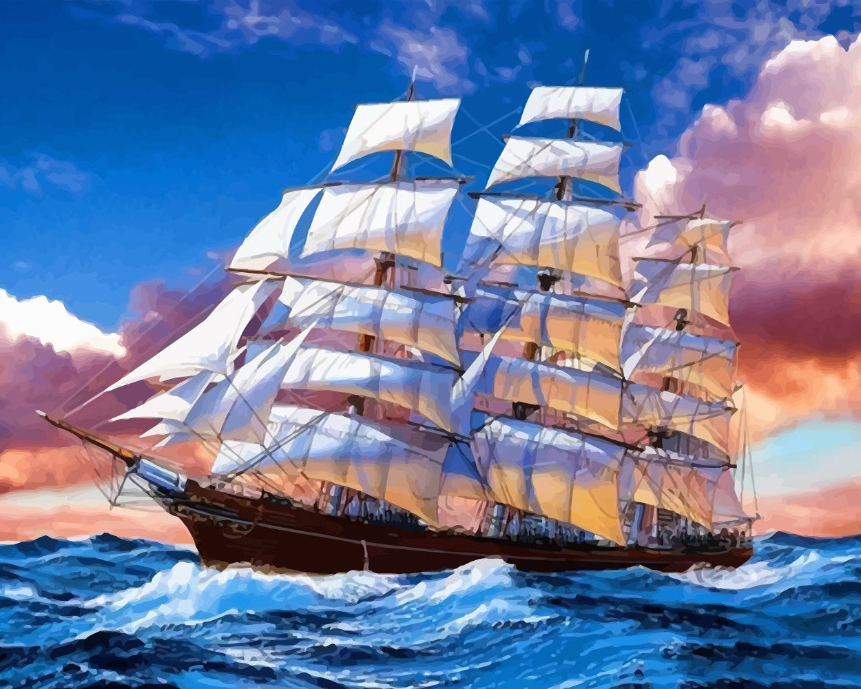Sailing on the Sea Diamond Painting