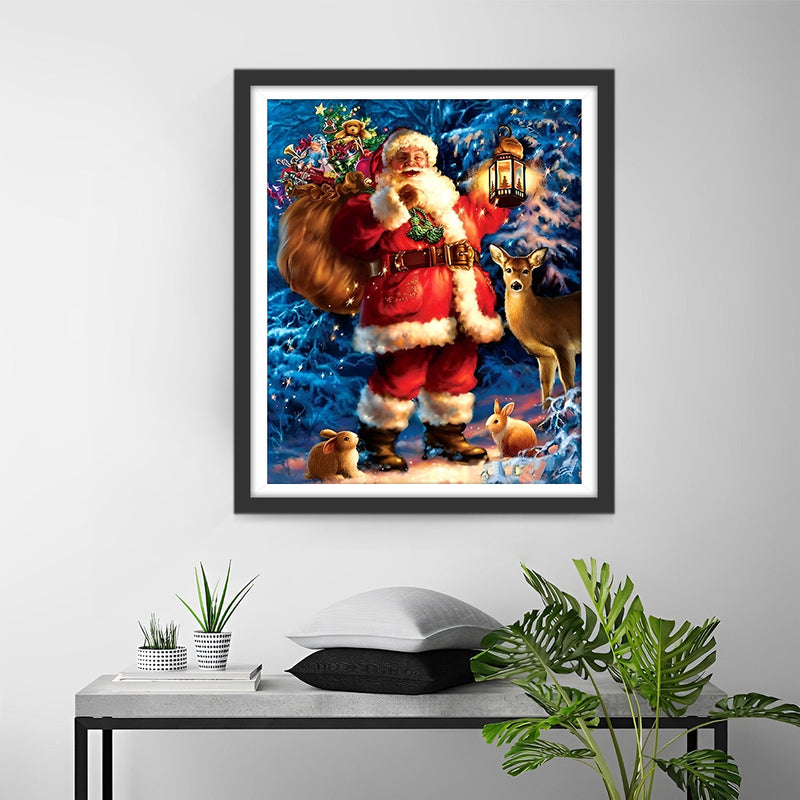 Santa Claus, Bunny and Elk Diamond Painting