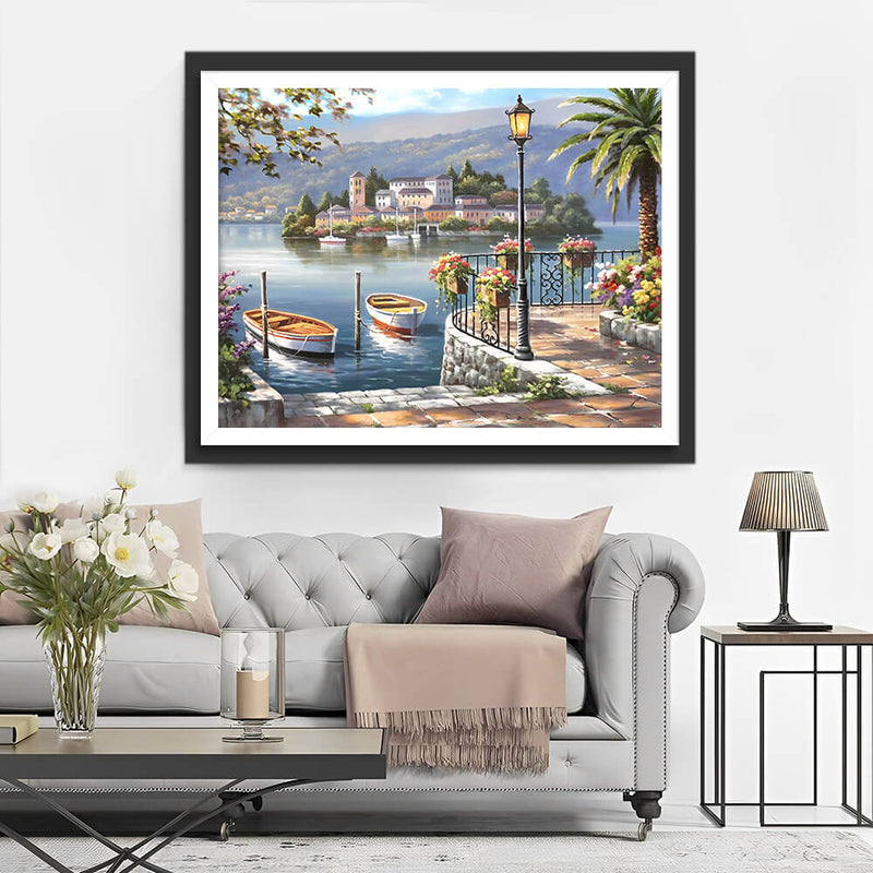 Sea Boats in Spring Diamond Painting