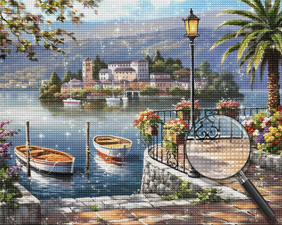 Sea Boats in Spring Diamond Painting