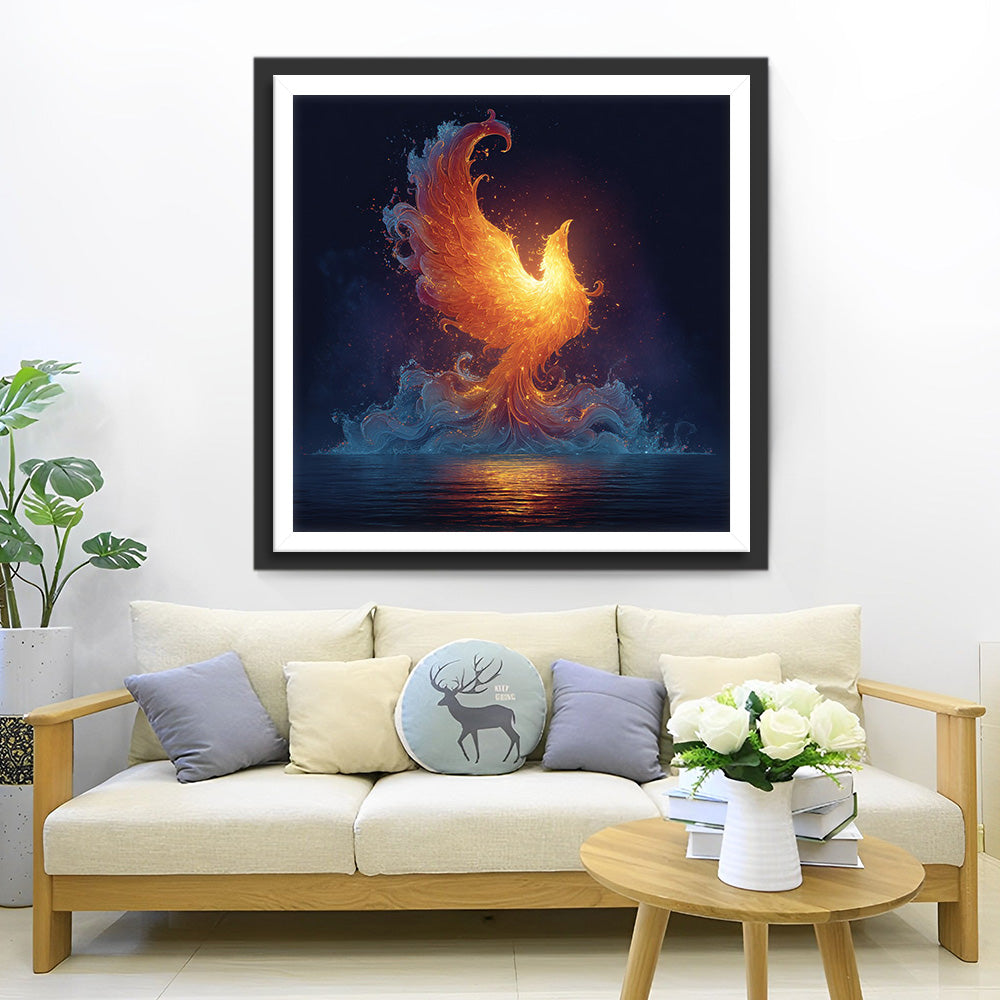 Sea Fire Phoenix Diamond Painting