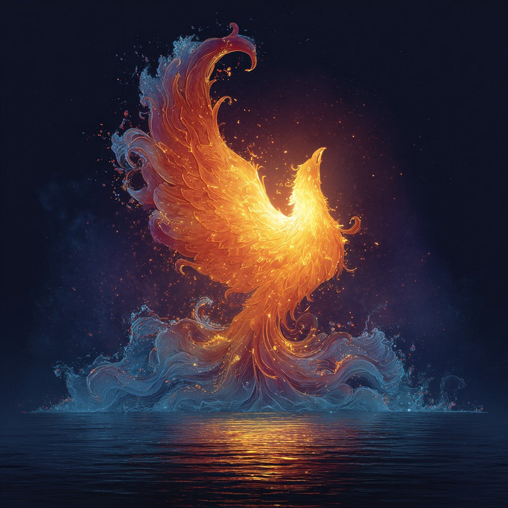 Sea Fire Phoenix Diamond Painting
