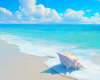 Sea Snail on the Beach Diamond Painting
