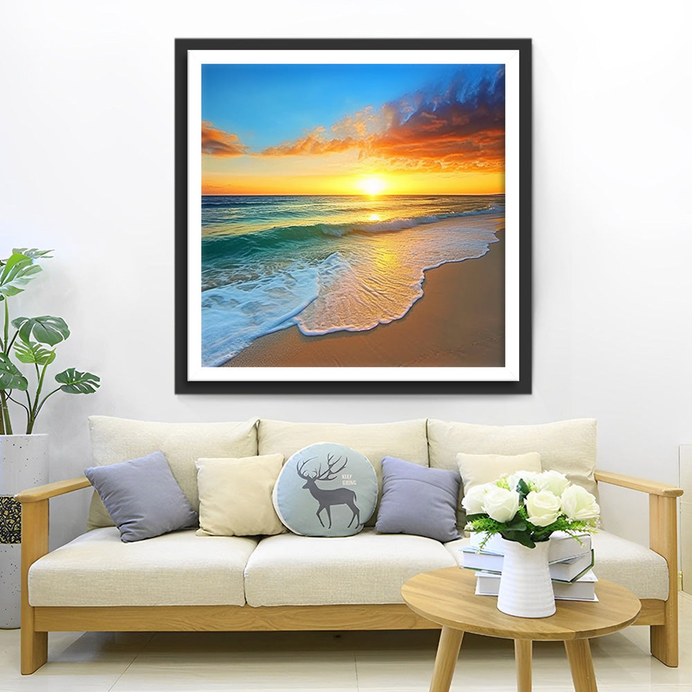 Sea Water and Beach Diamond Painting