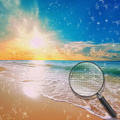 Sea Water and Beach under the Sun Diamond Painting