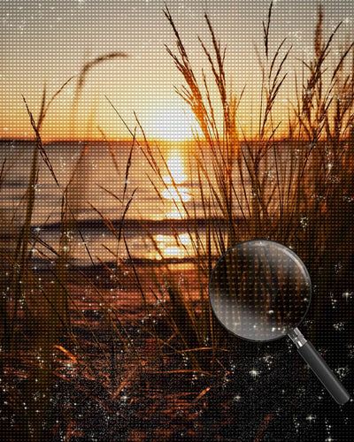 Seaside Weeds at Sunset Diamond Painting