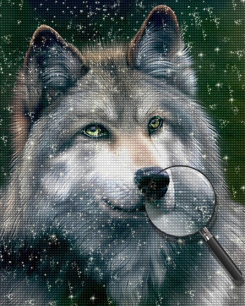 Serious Wolf Diamond Painting