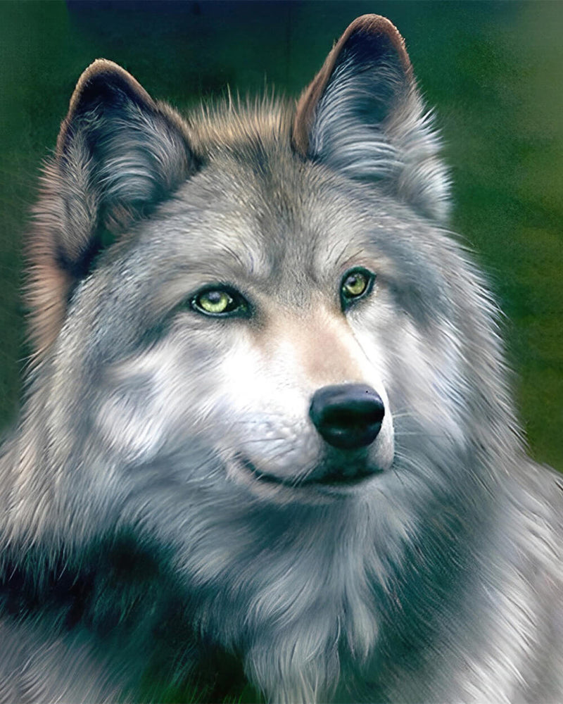 Serious Wolf Diamond Painting