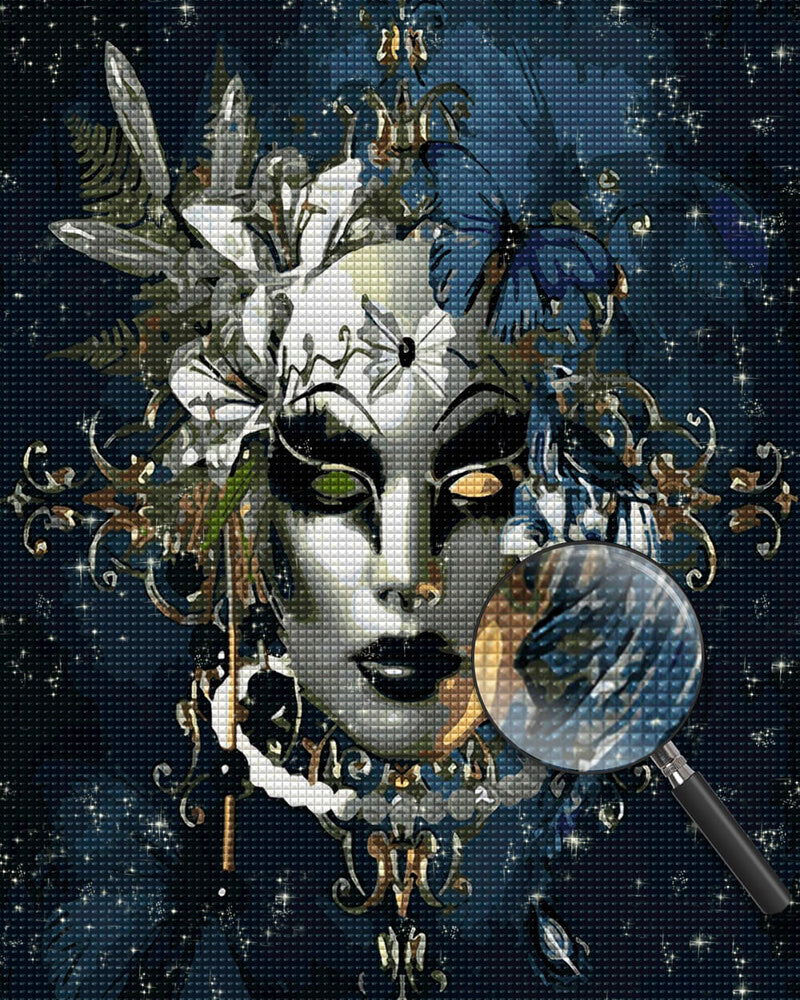 Silver Mask for Woman Diamond Painting