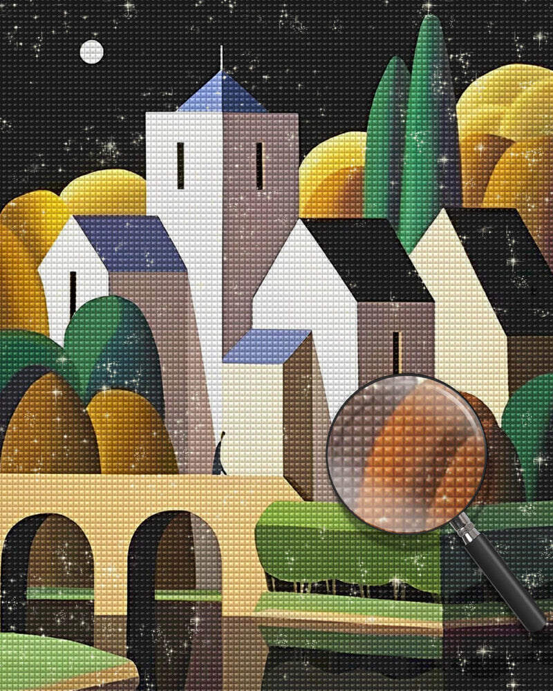 Simple Buildings Diamond Painting