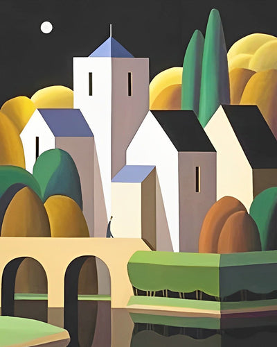Simple Buildings Diamond Painting