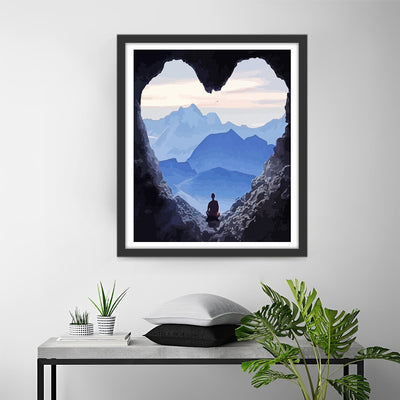 Sitting in the Heart Shaped Cave Diamond Painting