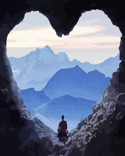 Sitting in the Heart Shaped Cave Diamond Painting