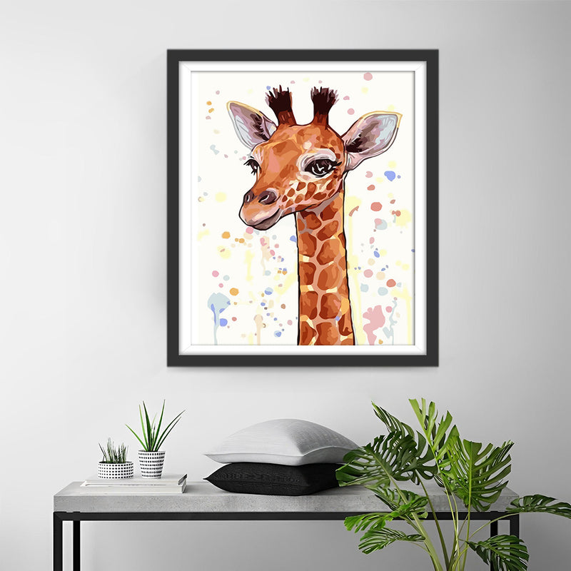 Smiling Giraffe Diamond Painting