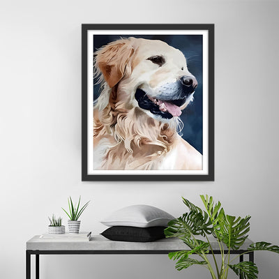 Smiling Golden Retriever Diamond Painting