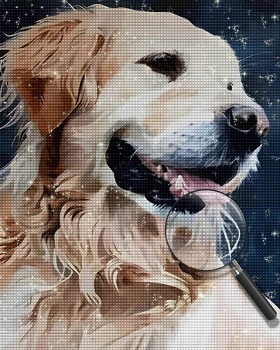 Smiling Golden Retriever Diamond Painting