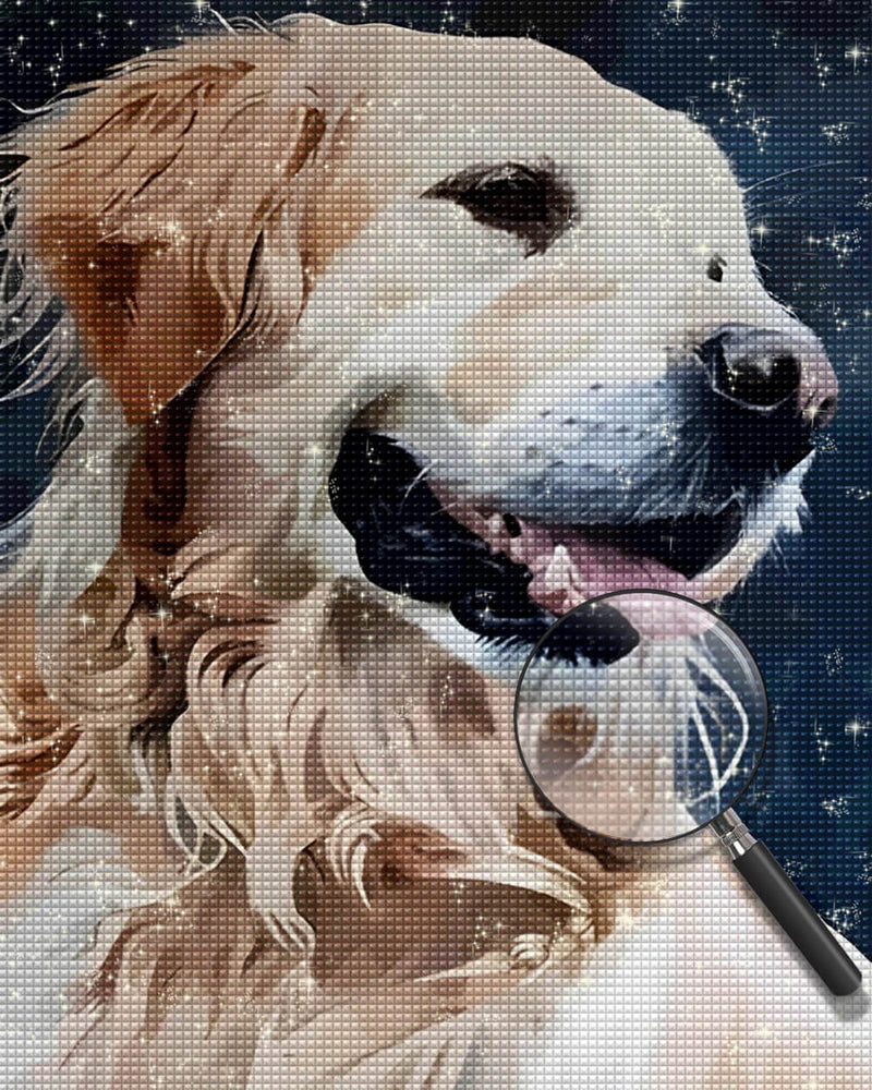 Smiling Golden Retriever Diamond Painting