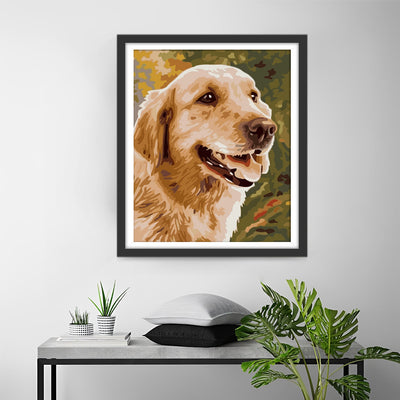 Smiling Golden Retriever Diamond Painting