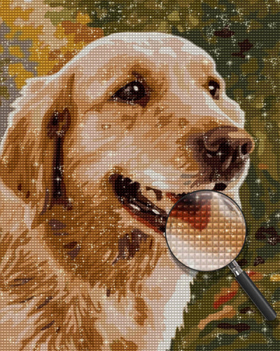 Smiling Golden Retriever Diamond Painting