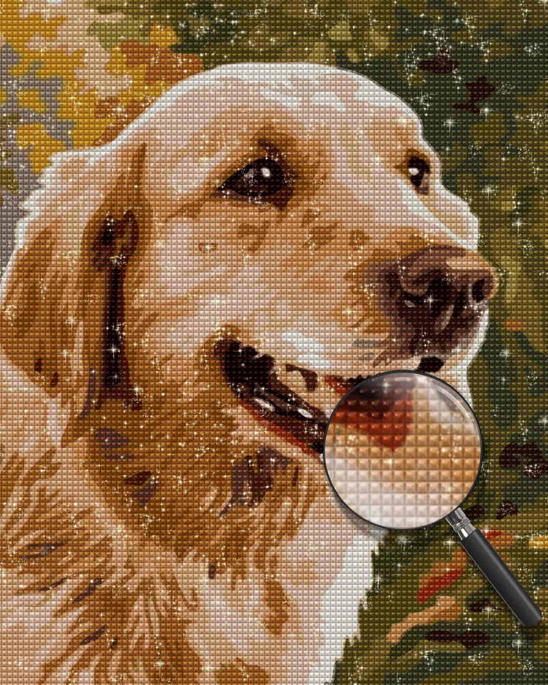 Smiling Golden Retriever Diamond Painting