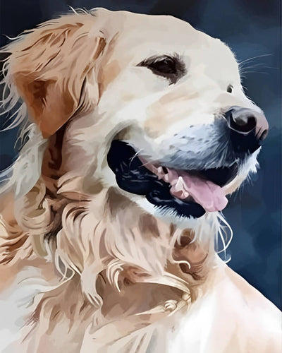 Smiling Golden Retriever Diamond Painting