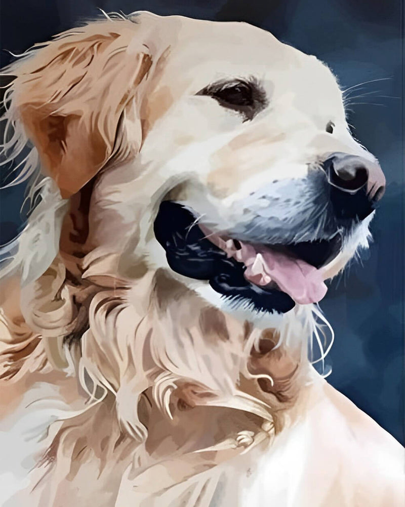 Smiling Golden Retriever Diamond Painting