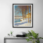 Snow Scene in the Countryside under the Sun Diamond Painting