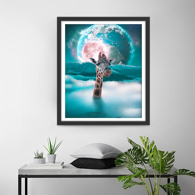 Space Giraffe Diamond Painting