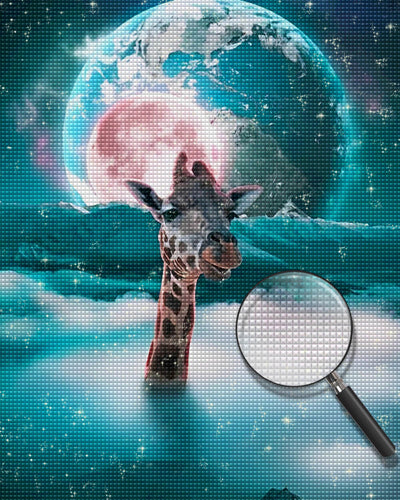 Space Giraffe Diamond Painting