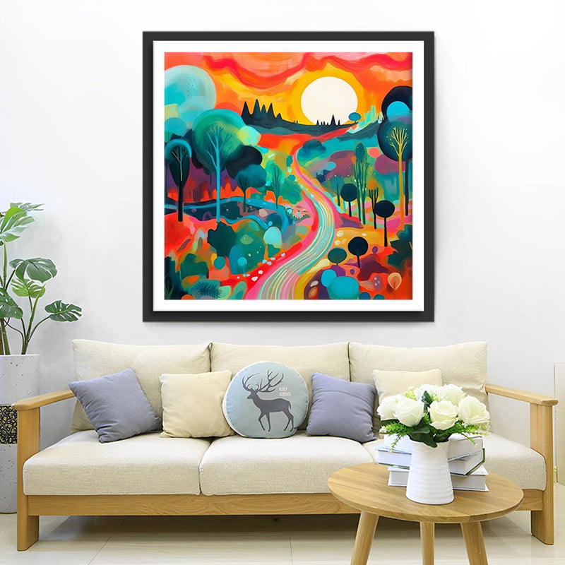 Spring Cartoon Fields Diamond Painting