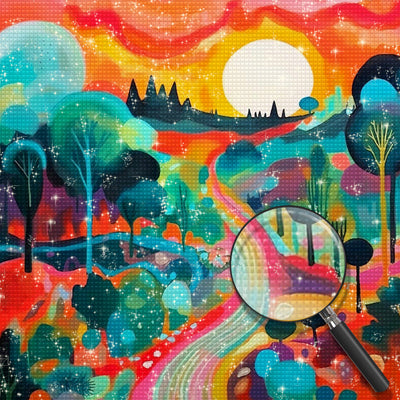 Spring Cartoon Fields Diamond Painting