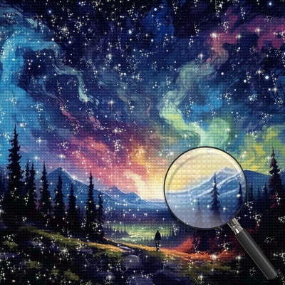 Starry Sky with Aurora Diamond Painting