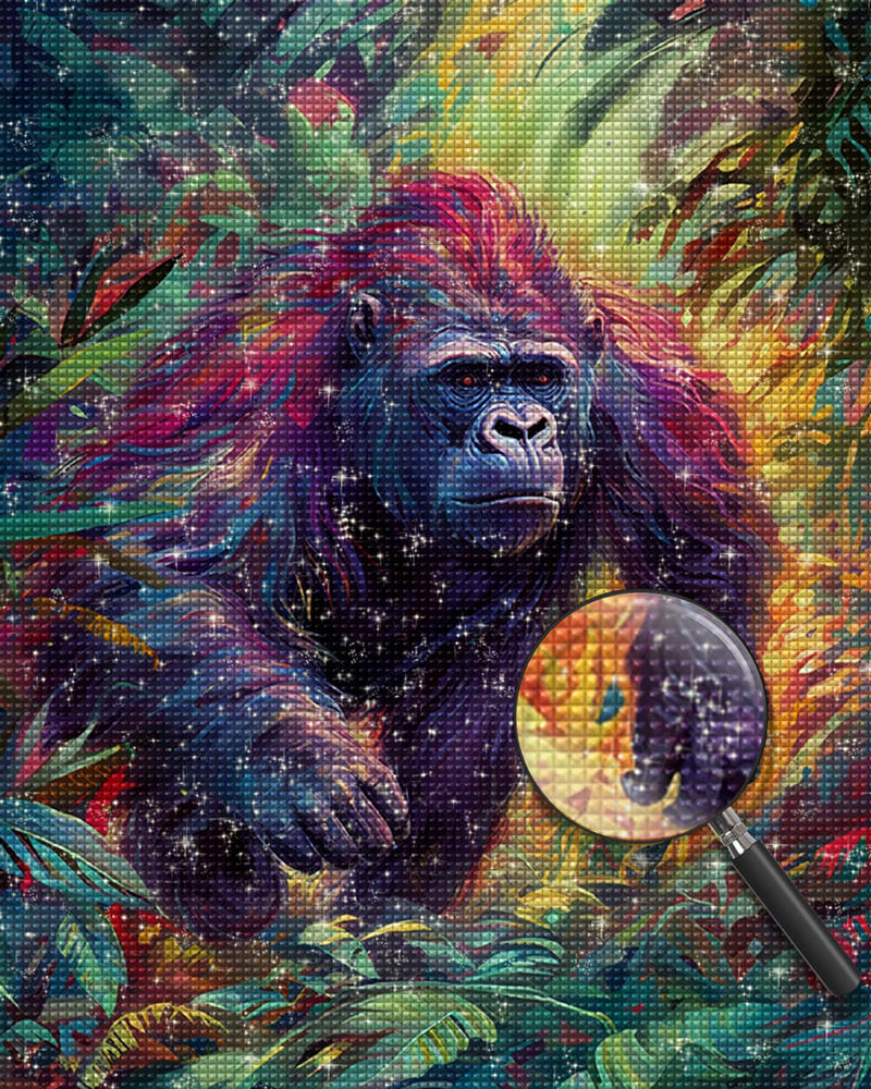 Strong Gorilla in the Jungle Diamond Painting