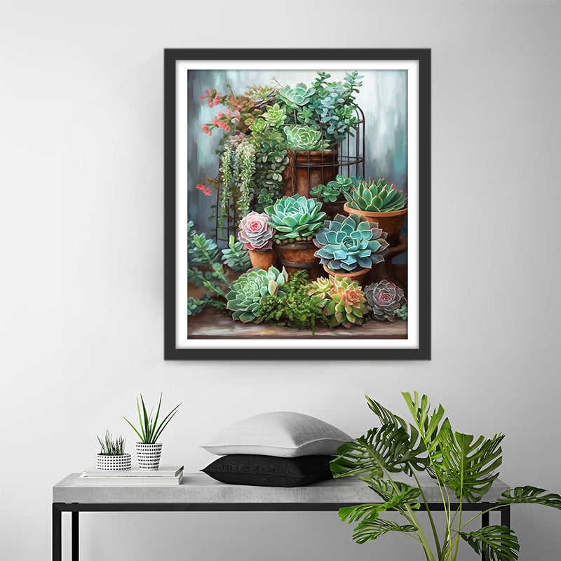 Succulent Bonsai Diamond Painting