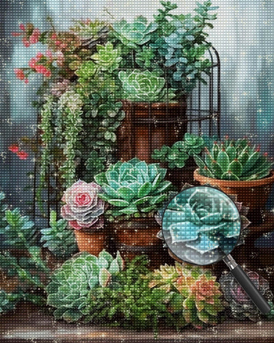 Succulent Bonsai Diamond Painting