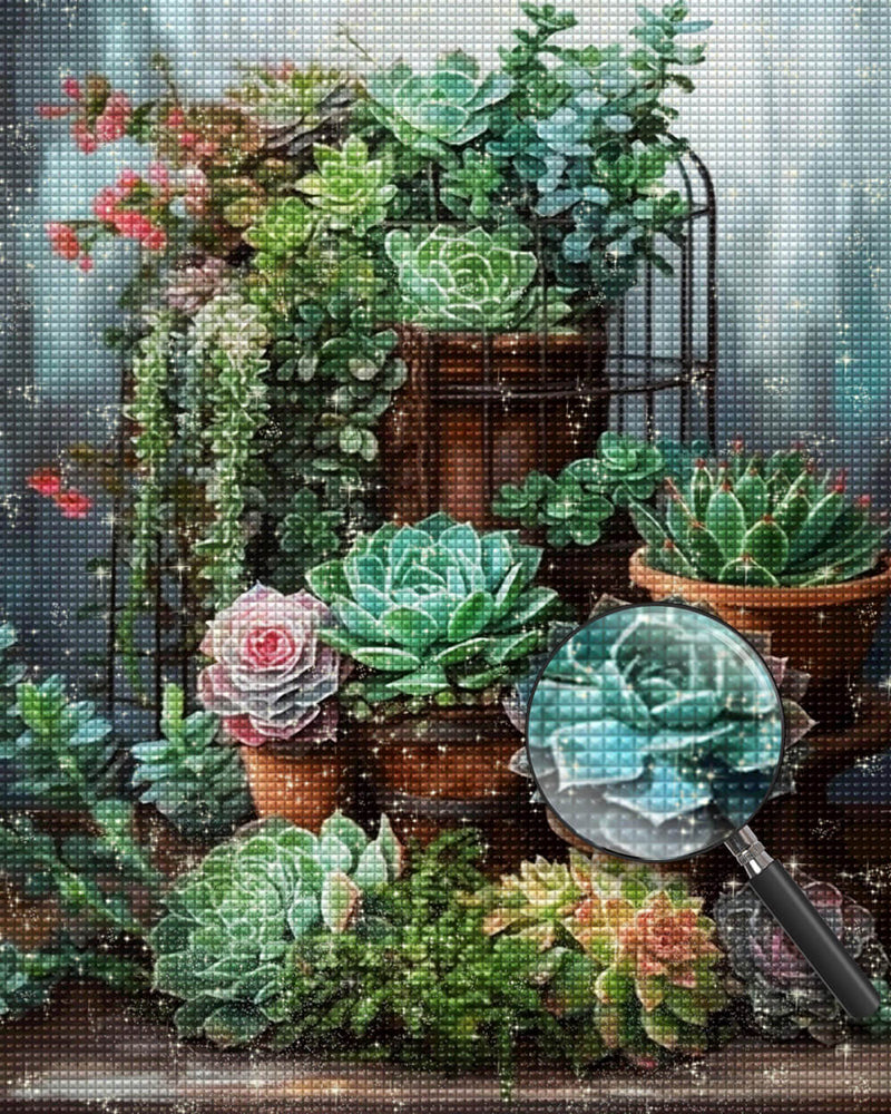 Succulent Bonsai Diamond Painting
