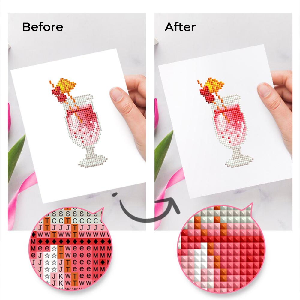 Summer Colorful Cocktails 12Pcs - Mini Diamond Painting Kit